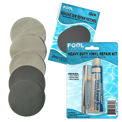 Repair Kit for Durabeam Single Fiber Tech Airbed | Vinyl glue | Gray and Beige Patches