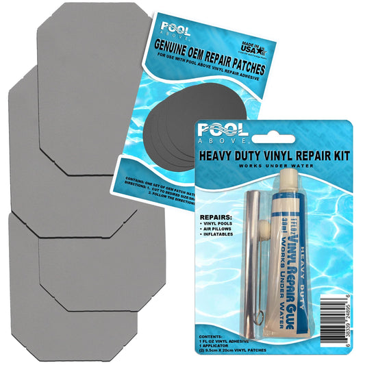 Repair Kit for Easy Set, Fast Set, Frame Set Pool Liner | Vinyl Patches and Glue