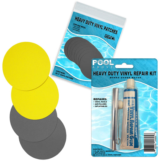 Repair Kit for K2 Explorer Kayak | Vinyl glue | Yellow and Gray Vinyl Patches