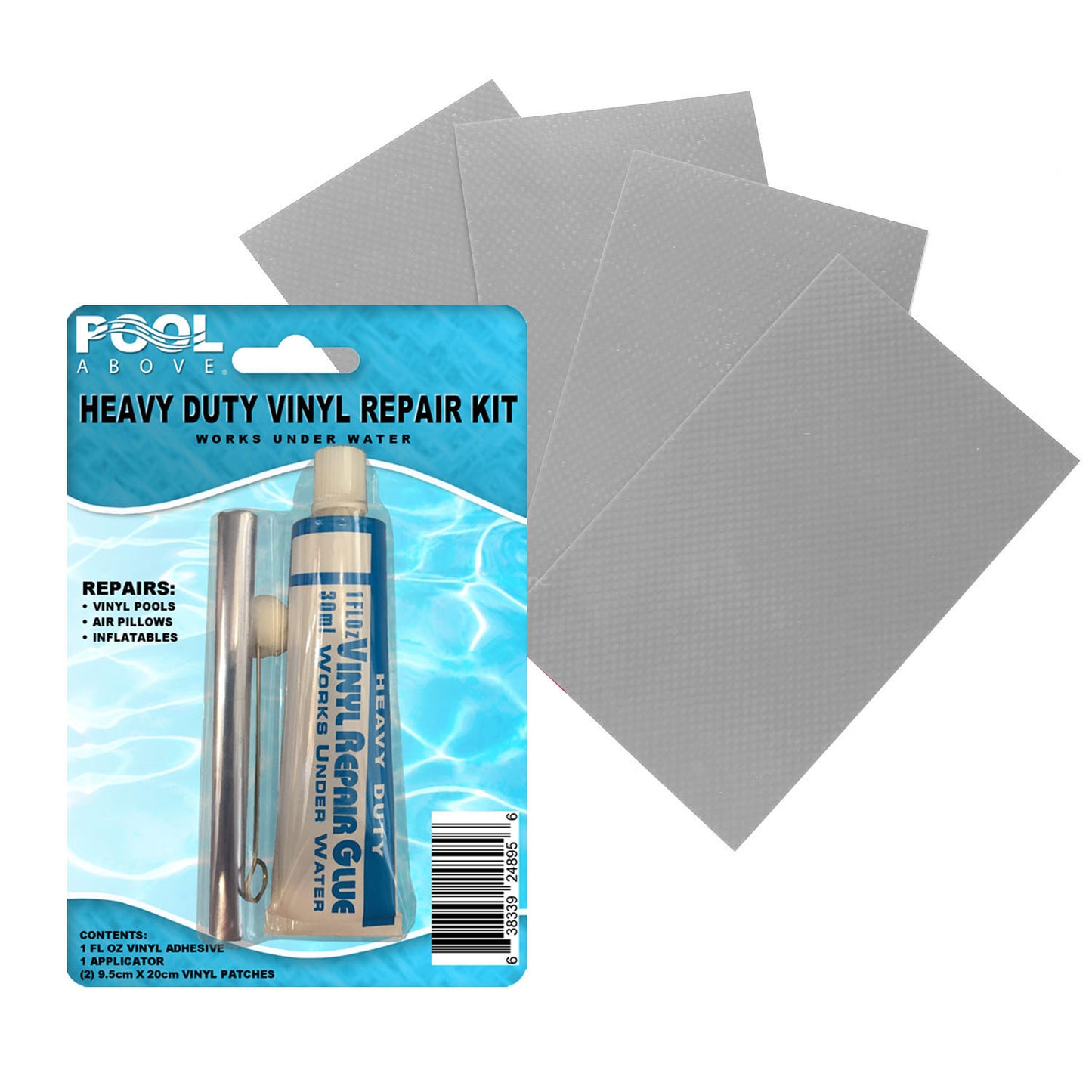 Heavy Duty Vinyl Repair Patch Kit for Inflatables Boat Raft Kayak Air Beds