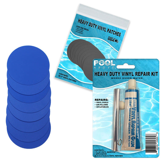 Repair Kit for Easy Set Pool Inflatable Ring Pools | Vinyl glue | Blue Patches