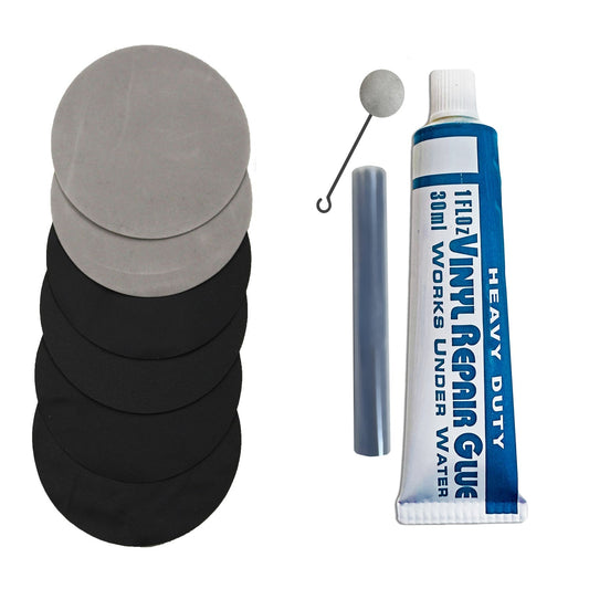 Repair Kit for Comfort Plush Airbed | Vinyl Glue | Gray Vinyl Patches