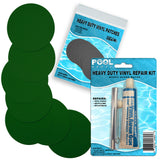 Heavy Duty Vinyl Repair Patch Kit for Above-Ground Pool Liner Repair; Glue and Patch Inflatables; Boat; Raft; Kayak; Air Beds; Inflatable Mattress Repair (Choose Color)