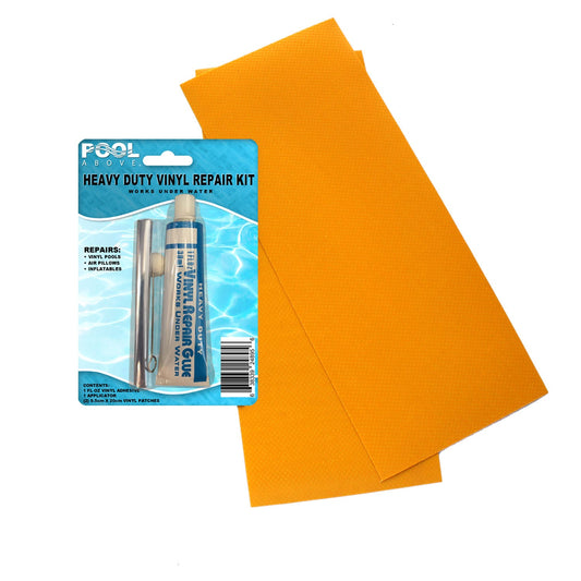 2 Pack Yellow 4x10" Vinyl Repair Kit for Inflatables Boat Raft Kayak Air Beds