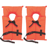 Type II Neon Orange Life Jacket Vest - Adult Universal or Youth Boating PFD