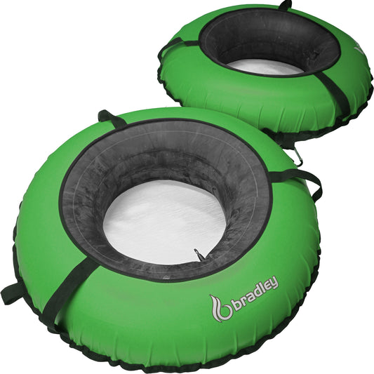 Pack of two Bradley heavy duty tubes for floating the river; Whitewater water tube; Rubber inner tube with cover for river floating; Linking tandem river tubes; river raft tube