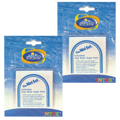 2 pack Vinyl Repair Patch Stick On for Inflatables Pools Wet Set - 12 Patches Included