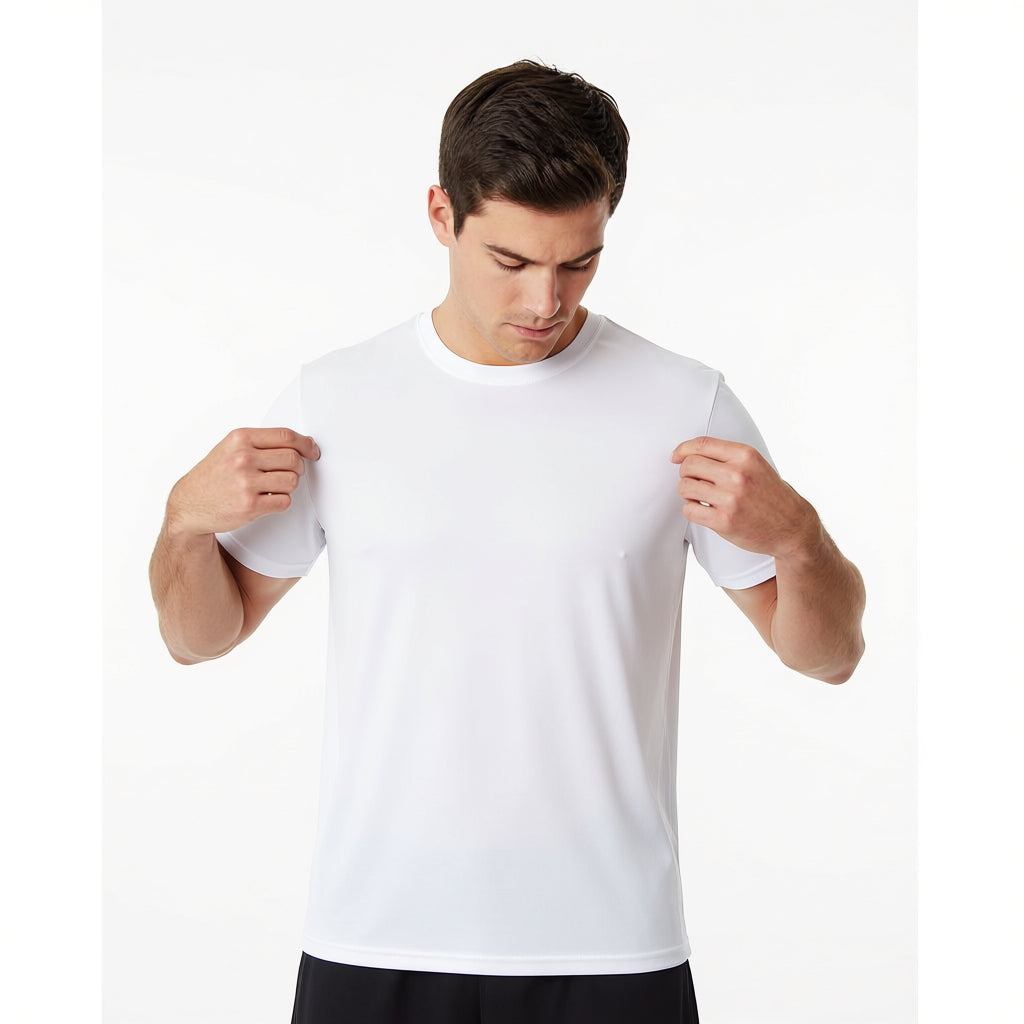 Hardcore Men’s Short Sleeve Rash Guard Surf Shirt – Relaxed Fit Swim Shirt with Quick-Dry Performance and UV Protection