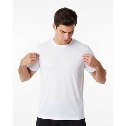 Hardcore Men’s Short Sleeve Rash Guard Surf Shirt – Relaxed Fit Swim Shirt with Quick-Dry Performance and UV Protection