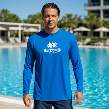 Hardcore Men’s Long-Sleeve UV Protection Shirt – Lightweight, Quick-Dry Rash Guard for Swimming, Fishing, Hiking & Outdoor Sun Safety