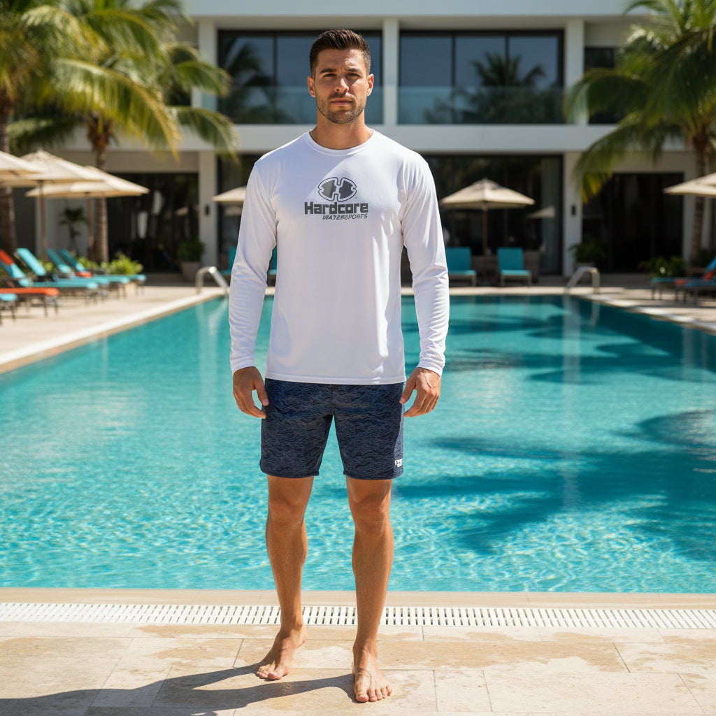 Hardcore Men’s Long-Sleeve UV Protection Shirt – Lightweight, Quick-Dry Rash Guard for Swimming, Fishing, Hiking & Outdoor Sun Safety