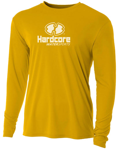 Hardcore Men's Long Sleeve Rash Guard Surf Shirt - Relaxed Fit Swimwear Designed for Maximum Comfort and Performance