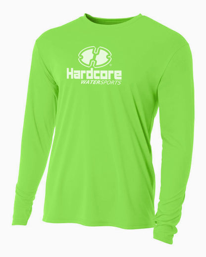 Hardcore Men's Long Sleeve Rash Guard Surf Shirt - Relaxed Fit Swimwear Designed for Maximum Comfort and Performance