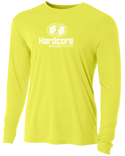 Hardcore Men's Long Sleeve Rash Guard Surf Shirt - Relaxed Fit Swimwear Designed for Maximum Comfort and Performance