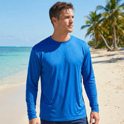 Hardcore Men’s Long-Sleeve UV Protection Shirt – Lightweight, Quick-Dry Rash Guard for Swimming, Fishing, Hiking & Outdoor Sun Safety