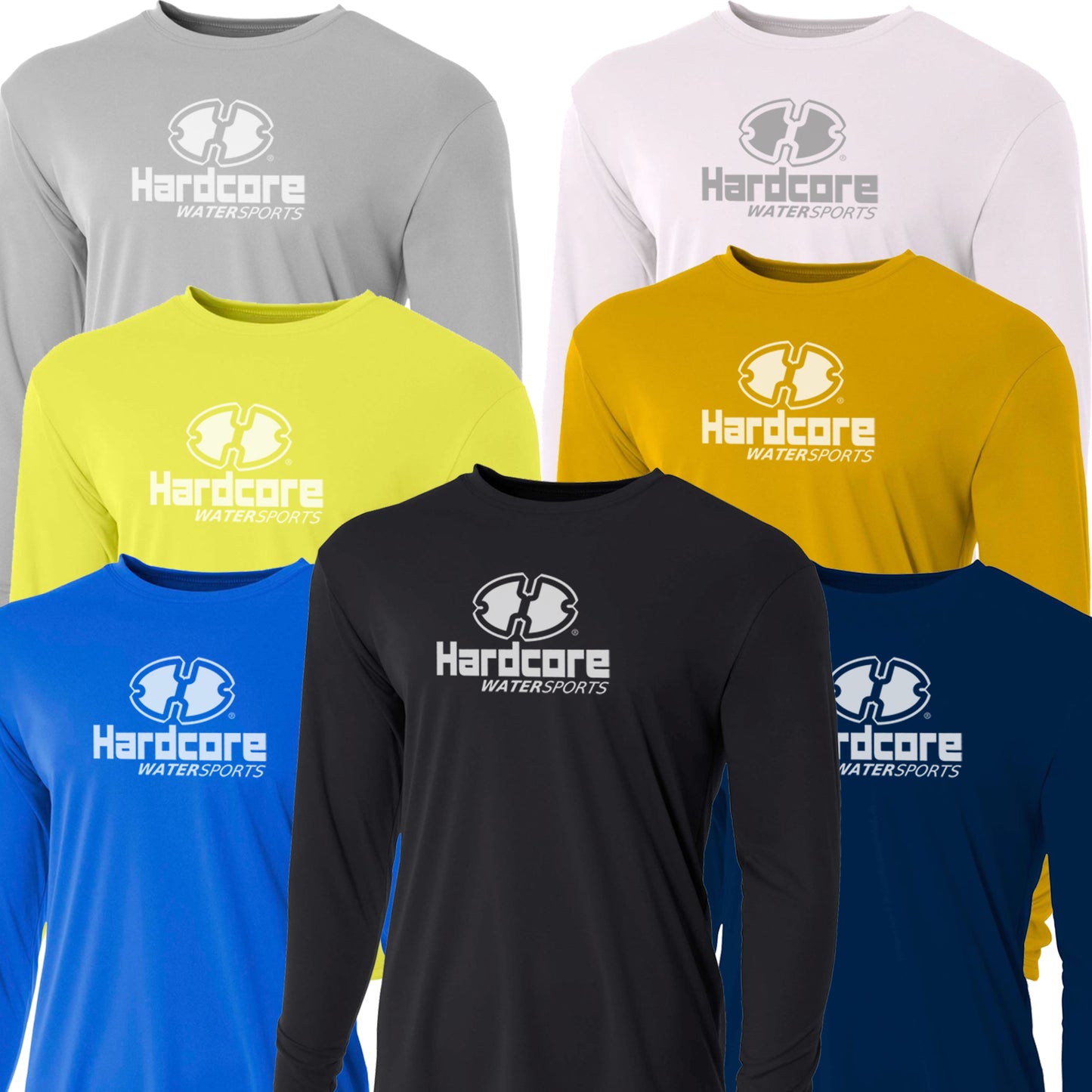 Hardcore Men's Long Sleeve Rash Guard Surf Shirt - Relaxed Fit Swimwear Designed for Maximum Comfort and Performance