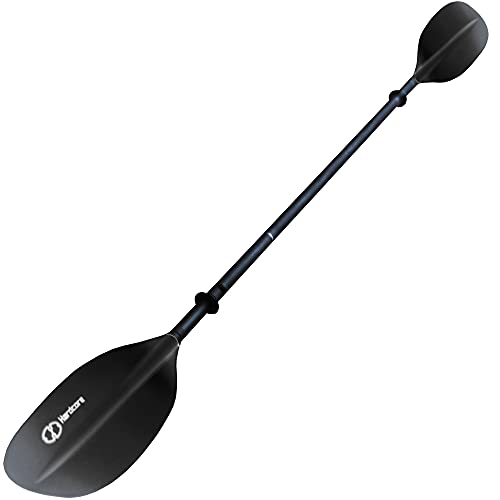 175 Cm. Kayak Paddle Curved Blade 2-pc with Aluminum Shaft (Black)