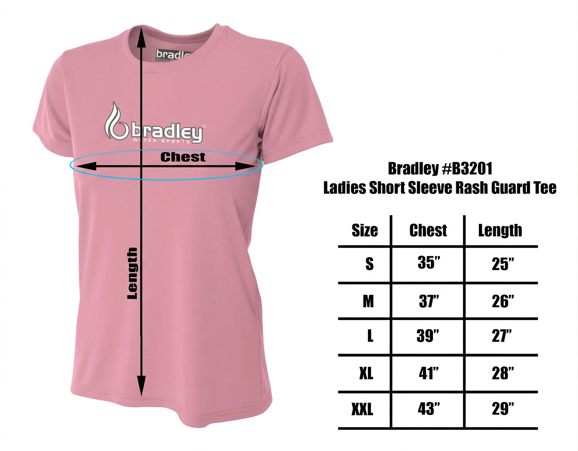 Bradley Women’s Short Sleeve Rash Guard – Relaxed Fit UV Protection Swim Shirt, Quick-Dry Performance Fabric