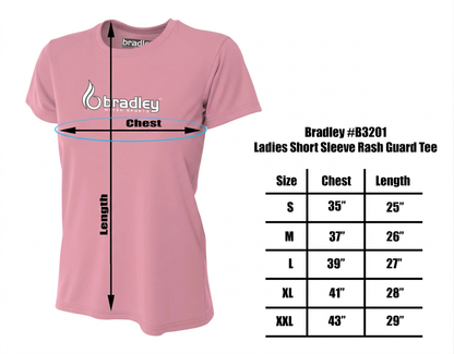 Bradley Women’s Short Sleeve Rash Guard – Relaxed Fit UV Protection Swim Shirt, Quick-Dry Performance Fabric