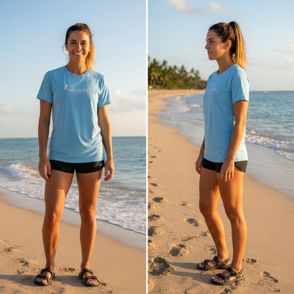 Bradley Women’s Short Sleeve Rash Guard – Relaxed Fit UV Protection Swim Shirt, Quick-Dry Performance Fabric