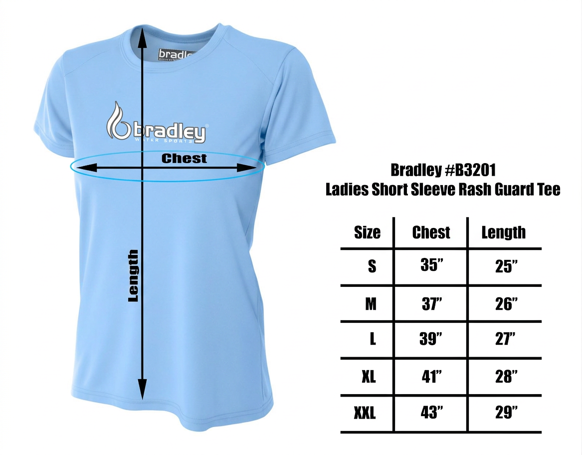 Bradley Women’s Short Sleeve Rash Guard – Relaxed Fit UV Protection Swim Shirt, Quick-Dry Performance Fabric