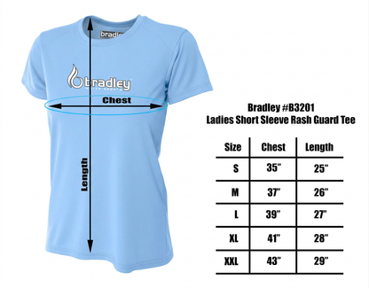 Bradley Women’s Short Sleeve Rash Guard – Relaxed Fit UV Protection Swim Shirt, Quick-Dry Performance Fabric