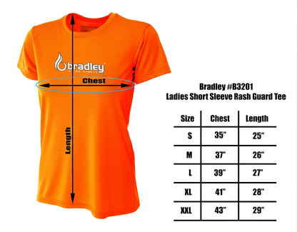 Bradley Women’s Short Sleeve Rash Guard – Relaxed Fit UV Protection Swim Shirt, Quick-Dry Performance Fabric