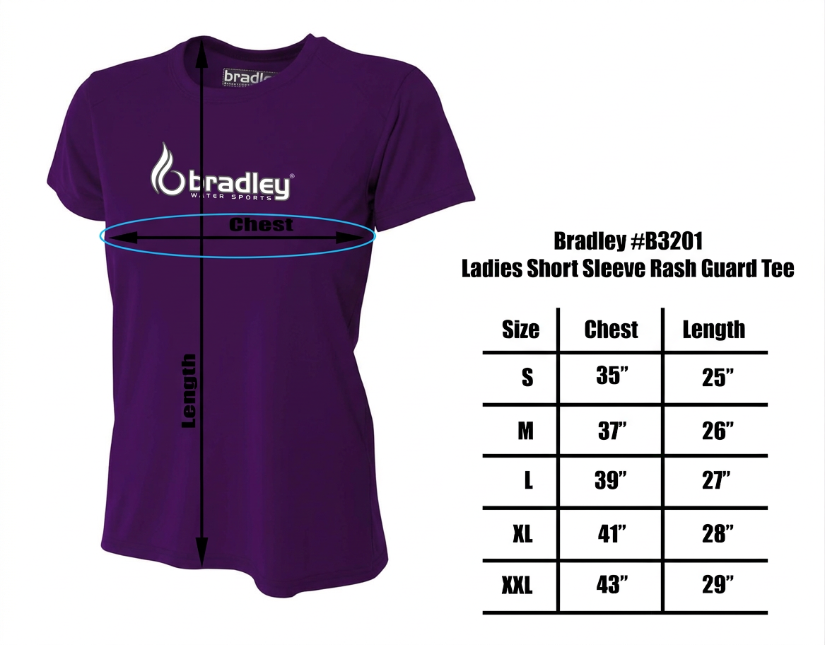 Bradley Women’s Short Sleeve Rash Guard – Relaxed Fit UV Protection Swim Shirt, Quick-Dry Performance Fabric