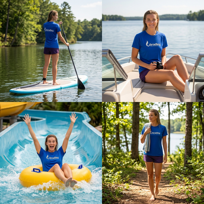 Bradley Women’s Short Sleeve Rash Guard – Relaxed Fit UV Protection Swim Shirt, Quick-Dry Performance Fabric