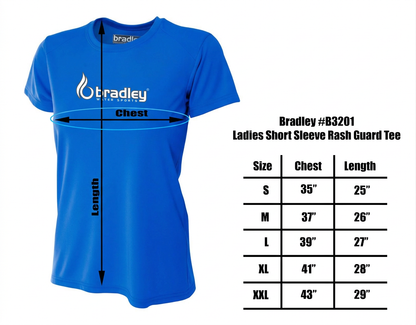 Bradley Women’s Short Sleeve Rash Guard – Relaxed Fit UV Protection Swim Shirt, Quick-Dry Performance Fabric