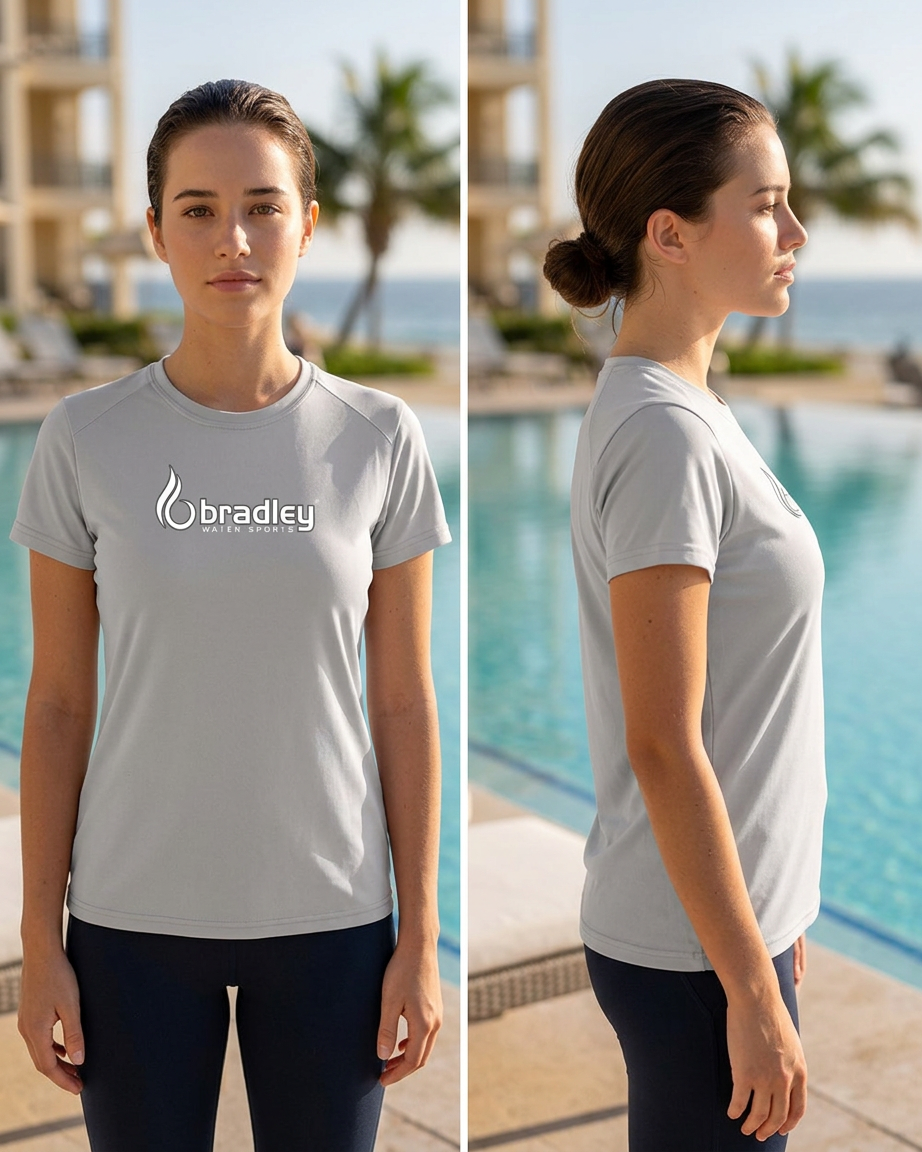 Bradley Women’s Short Sleeve Rash Guard – Relaxed Fit UV Protection Swim Shirt, Quick-Dry Performance Fabric