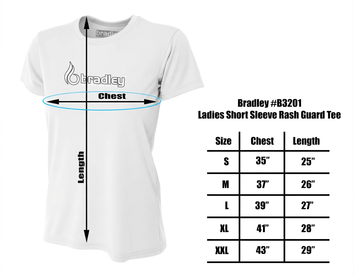 Bradley Women’s Short Sleeve Rash Guard – Relaxed Fit UV Protection Swim Shirt, Quick-Dry Performance Fabric
