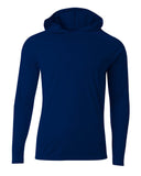 Men's Hooded Long Sleeve Loose Fit Rash Guard Surf Shirt Water Sports Swimwear