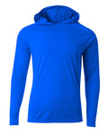 Men's Hooded Long Sleeve Loose Fit Rash Guard Surf Shirt Water Sports Swimwear