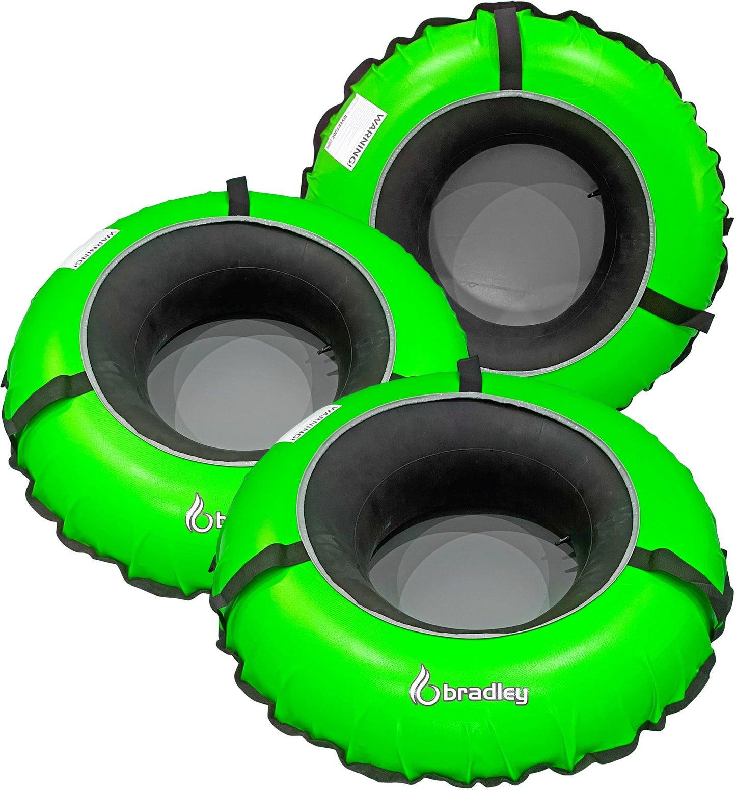 Pack of three Bradley heavy duty tubes for floating the river; Whitewater water tube; Rubber inner tube with cover for river floating; Linking tubes for floating the river; river raft tube