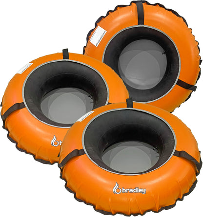 Pack of three Bradley heavy duty tubes for floating the river; Whitewater water tube; Rubber inner tube with cover for river floating; Linking tubes for floating the river; river raft tube