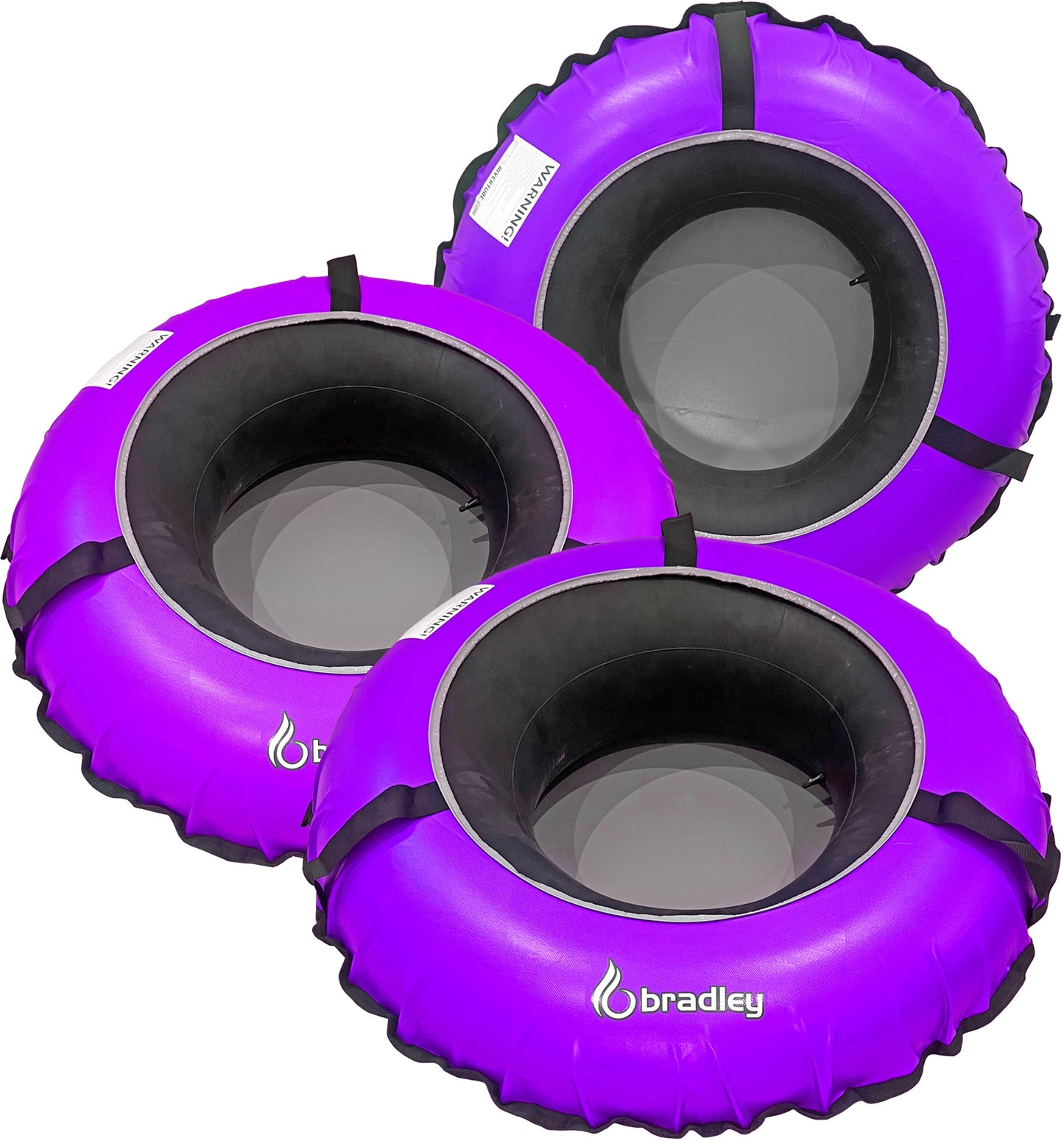 Pack of three Bradley heavy duty tubes for floating the river; Whitewater water tube; Rubber inner tube with cover for river floating; Linking tubes for floating the river; river raft tube
