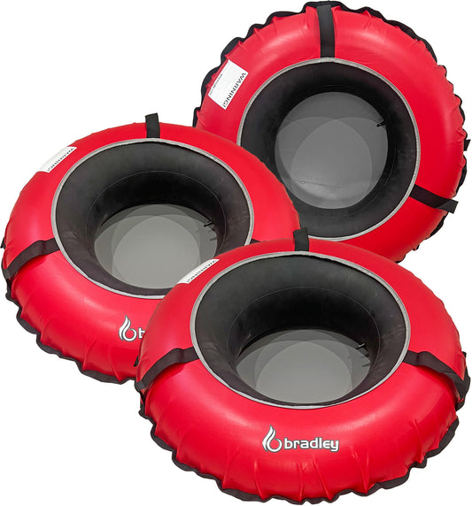 Pack of three Bradley heavy duty tubes for floating the river; Whitewater water tube; Rubber inner tube with cover for river floating; Linking tubes for floating the river; river raft tube