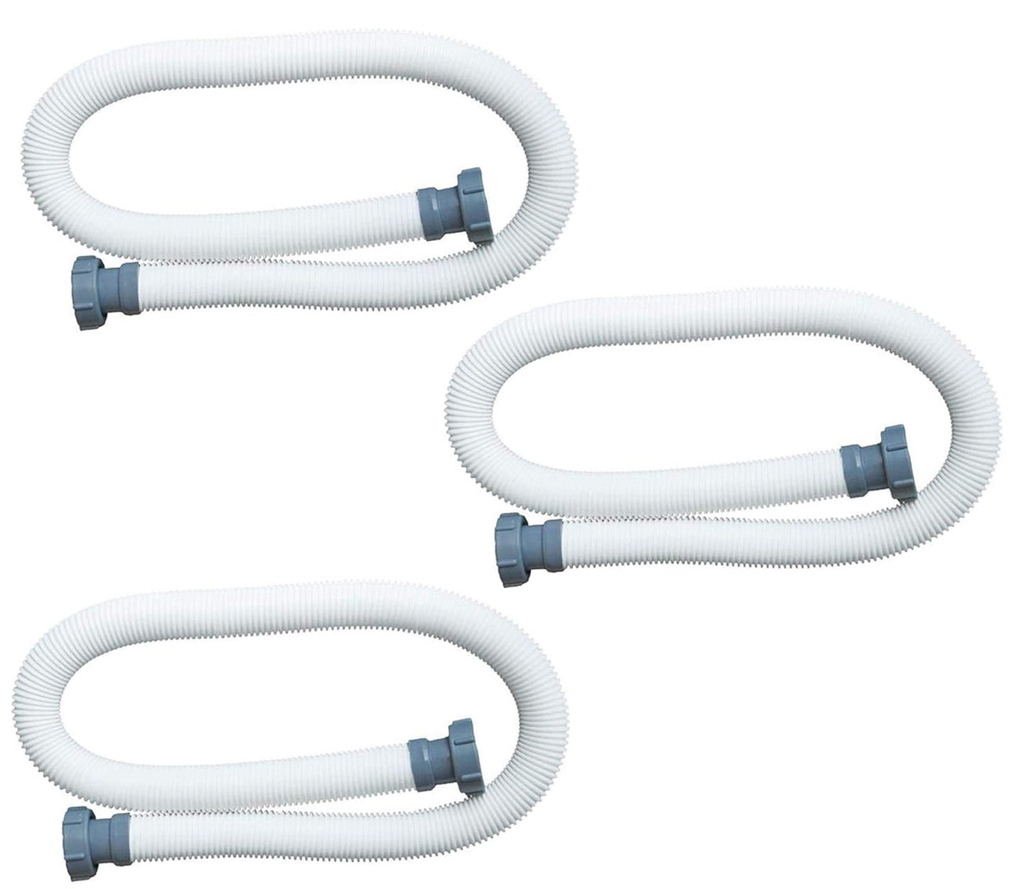 Intex 1.5 Inch Diameter Water Accessory Pool Pump Replacement Hose 59" (3 Pack)