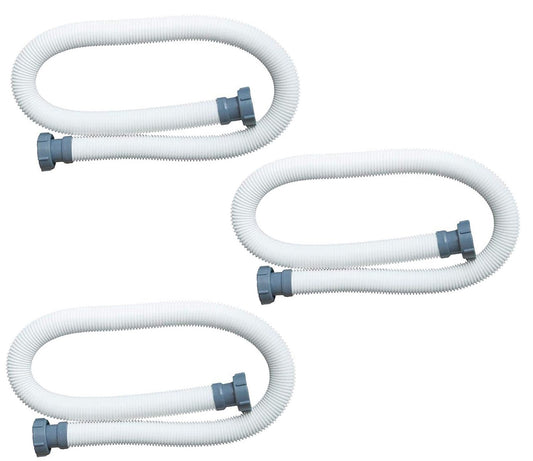 Intex 1.5 Inch Diameter Water Accessory Pool Pump Replacement Hose 59" (3 Pack)