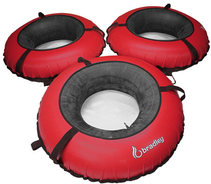 Pack of three Bradley heavy duty tubes for floating the river; Whitewater water tube; Rubber inner tube with cover for river floating; Linking river tubes for floating the river; river raft tubes