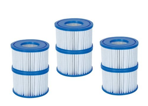 Bestway 6 Pack Coleman Type VI Spa Filter Cartridge for Lay-Z-Spa