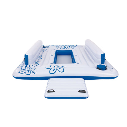 Bestway Tropical Breeze II Inflatable 6-Person Floating Island Lounge Raft