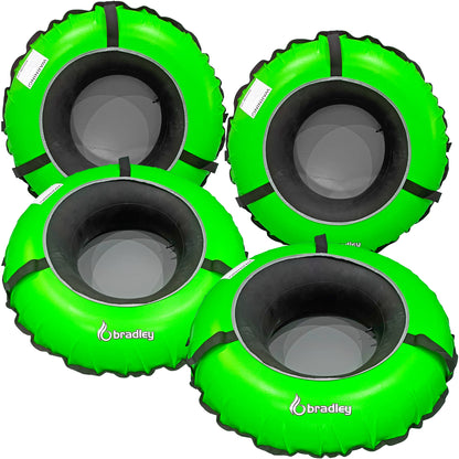 Pack of four Bradley heavy duty tubes for floating the river; Whitewater water tube; Rubber inner tube with cover for river floating; Linking tubes for floating the river; river raft tube