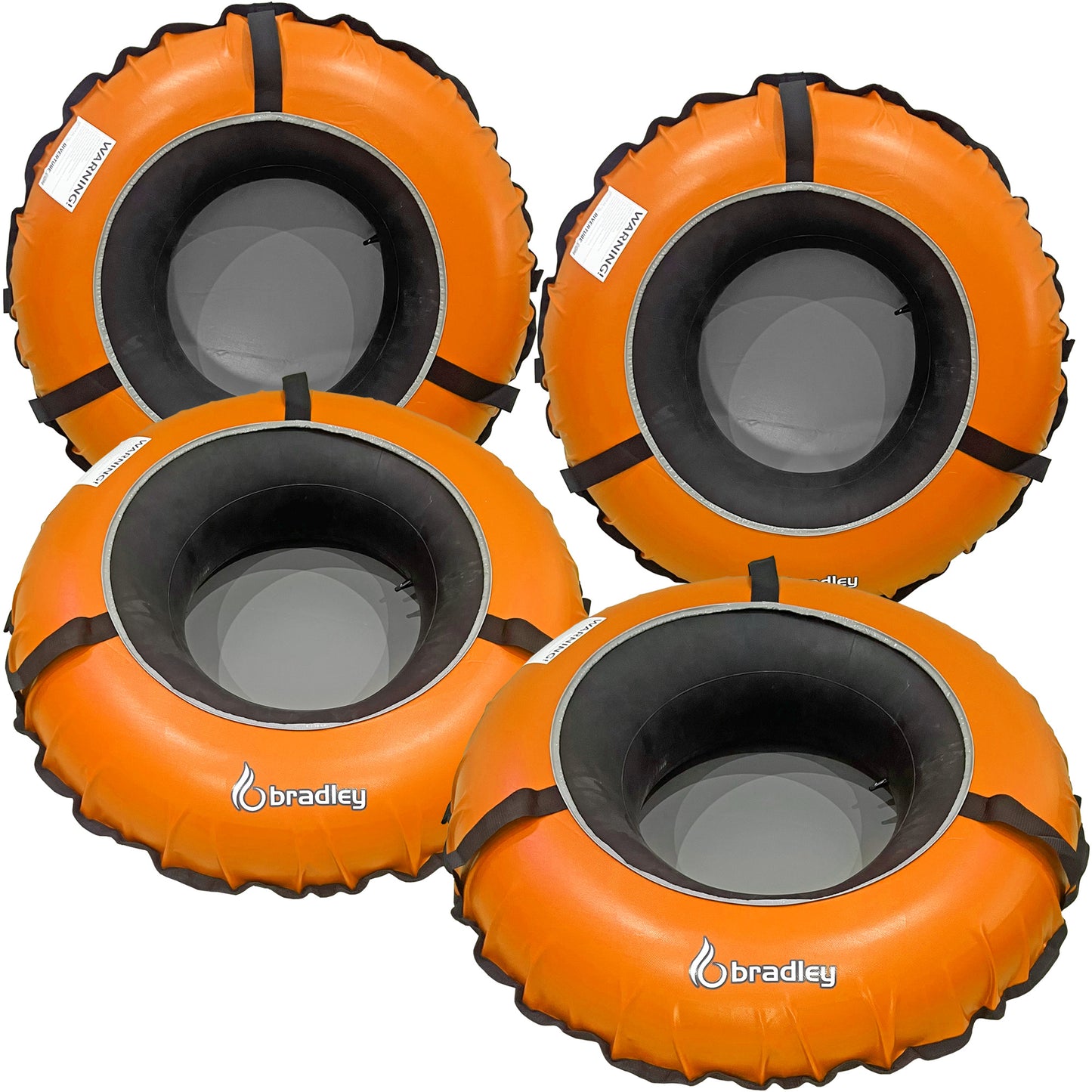 Pack of four Bradley heavy duty tubes for floating the river; Whitewater water tube; Rubber inner tube with cover for river floating; Linking tubes for floating the river; river raft tube