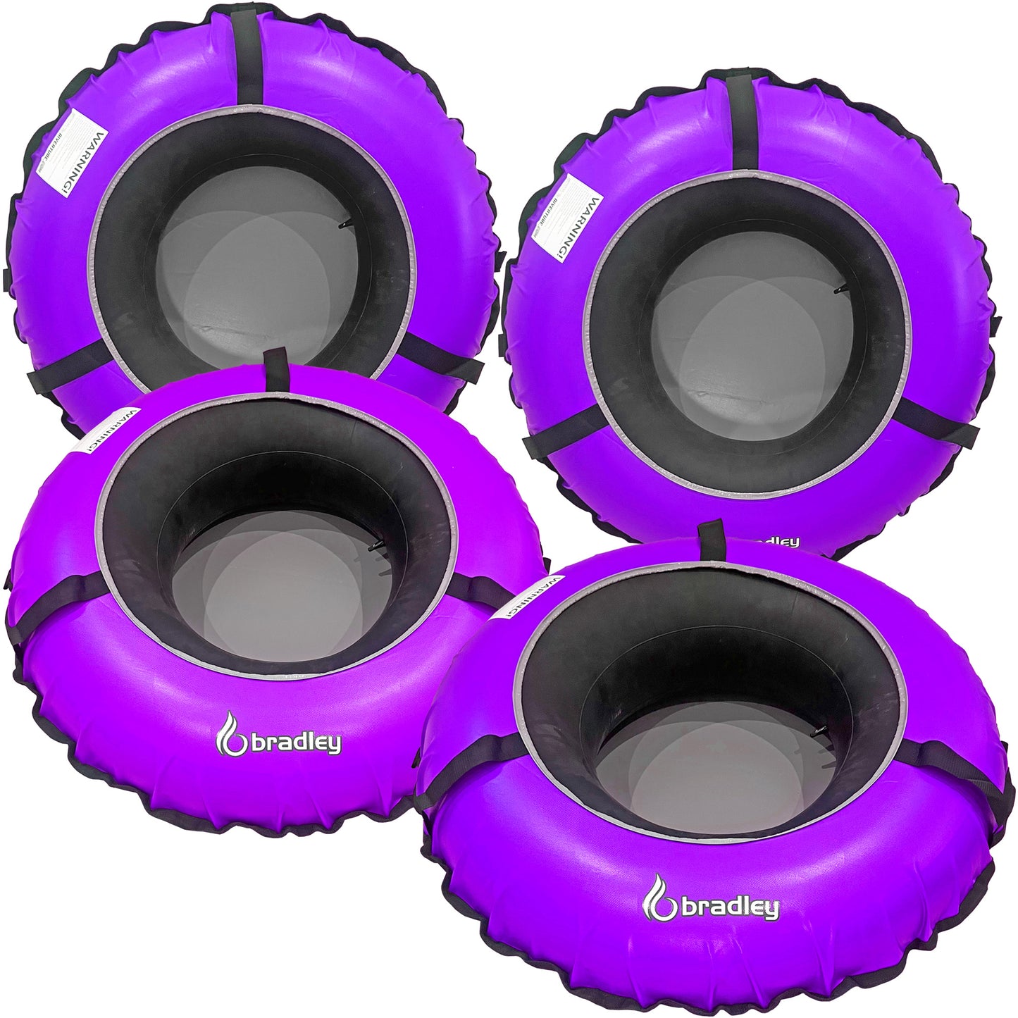 Pack of four Bradley heavy duty tubes for floating the river; Whitewater water tube; Rubber inner tube with cover for river floating; Linking tubes for floating the river; river raft tube