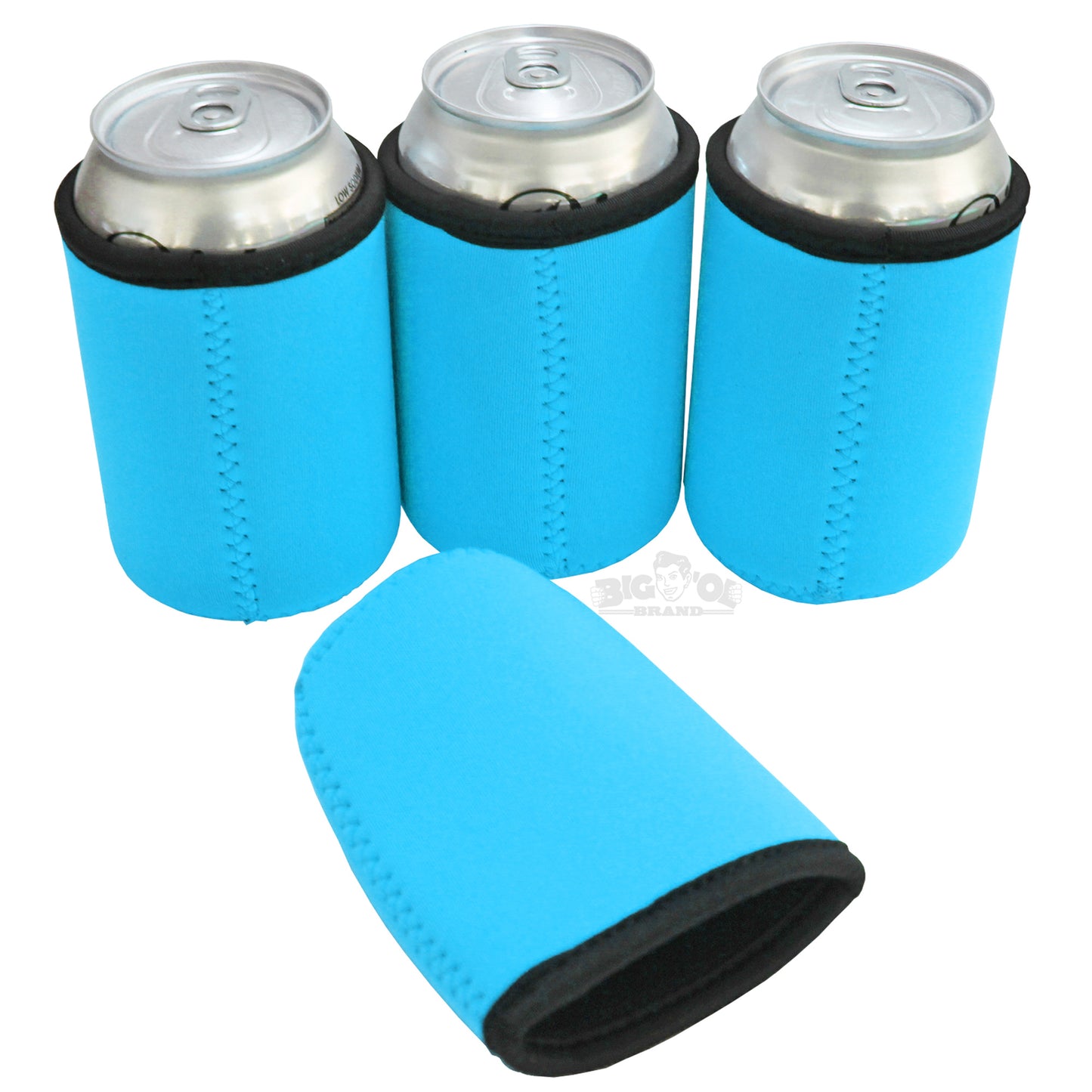 Neoprene Can Cooler Thick Sleeves for 12oz Cans - 4-Pack - Colorful Blank Design for any Event - Lightweight 4mm Thick Insulation Keeps Your Drinks Cool!