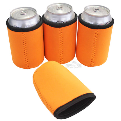 Neoprene Can Cooler Thick Sleeves for 12oz Cans - 4-Pack - Colorful Blank Design for any Event - Lightweight 4mm Thick Insulation Keeps Your Drinks Cool!