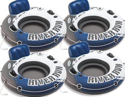 4 Pack Intex River Run I Tube Inflatable Float Raft 53" Diameter