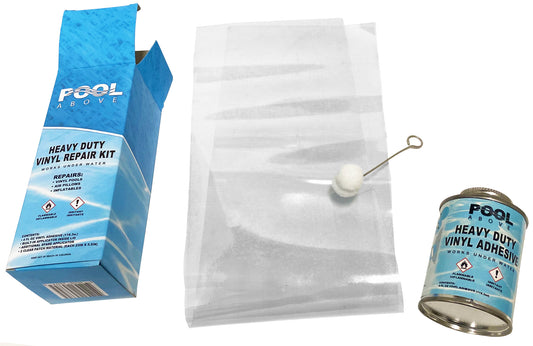 Pool Above Vinyl Repair Patch Kit with High-Strength Glue for Above-Ground Pools, Inflatable Products, and Pool Liners | Works Underwater for Effortless, Reliable Repair